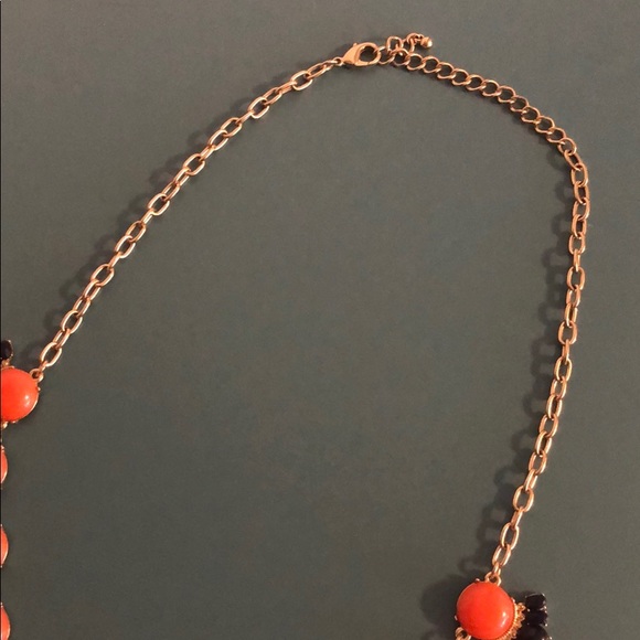 Orange and Navy Statement Necklace - Picture 2 of 3
